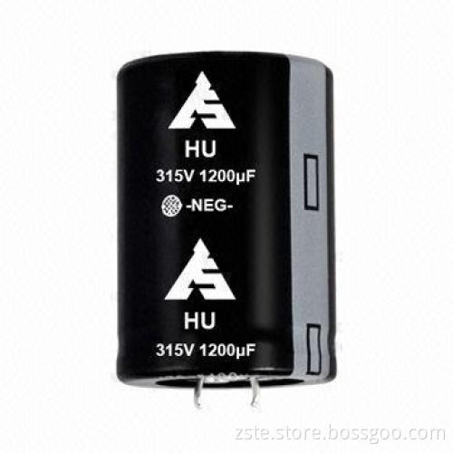 Snap-in aluminum electrolytic capacitor with long lifespan, 5000h, 315V, 1200uf